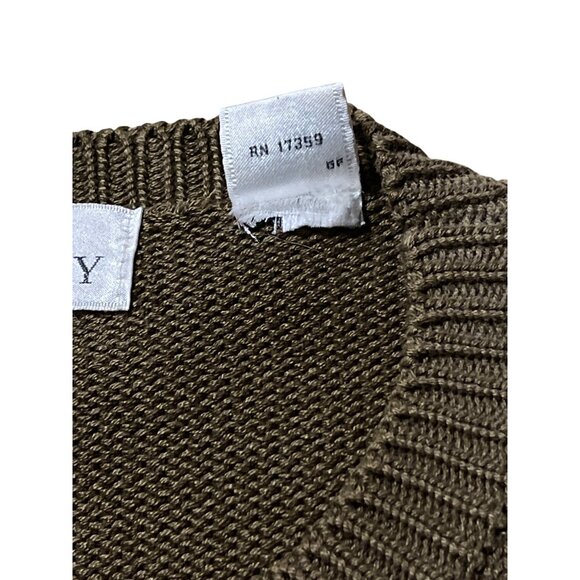 Vintage Linda Allard Ellen Tracy Tunic Dress Pocket Olive Army Green Knit S - Picture 3 of 13